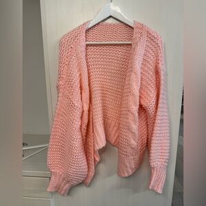 Boxy cardigan in pink
